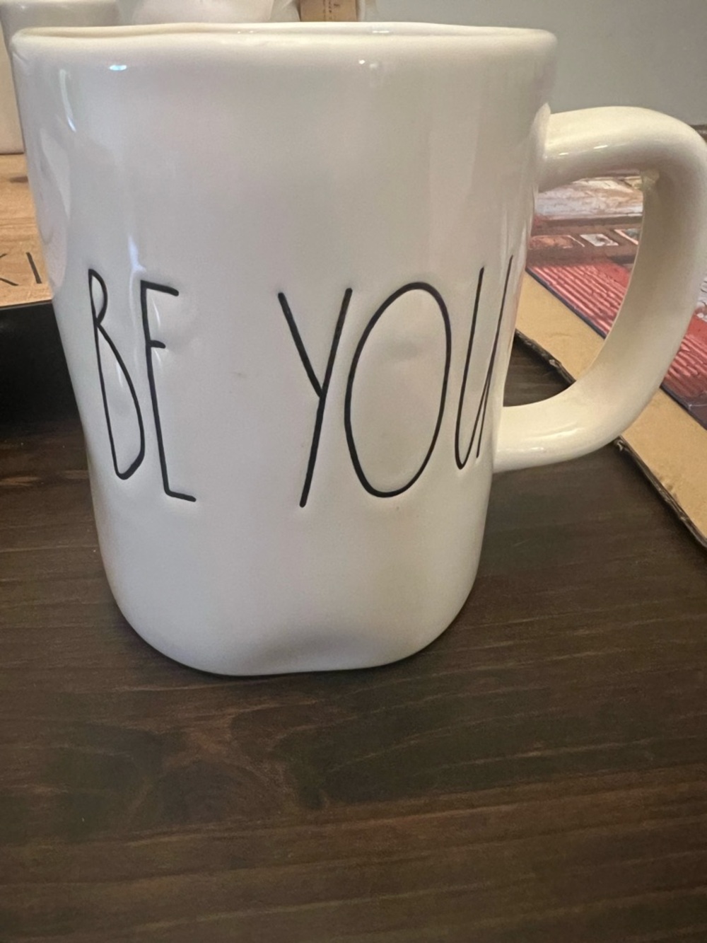Rae Dunn Be You White Ceramic Coffee Mug - Home Dining